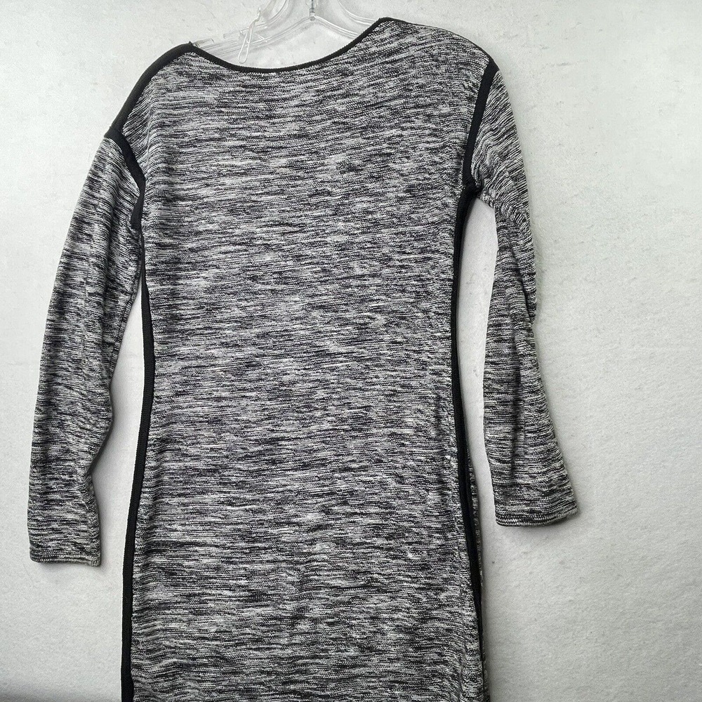 Athleta Womens Size XS‎ Heathered Grey / Black Stretch Long Sleeve Sweater Dress - Picture 10 of 14